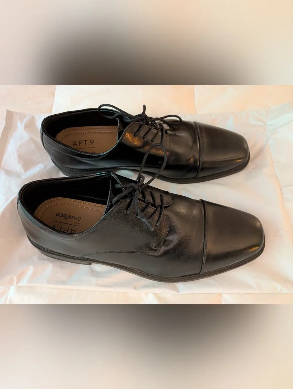 Men's Apt. 9 Black Cap-Toe Lace-Up Oxfords Size 12